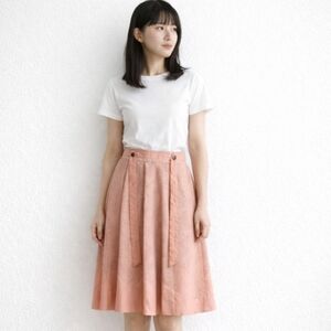 Vintage Style Pleated Blush Pink Skirt NWT